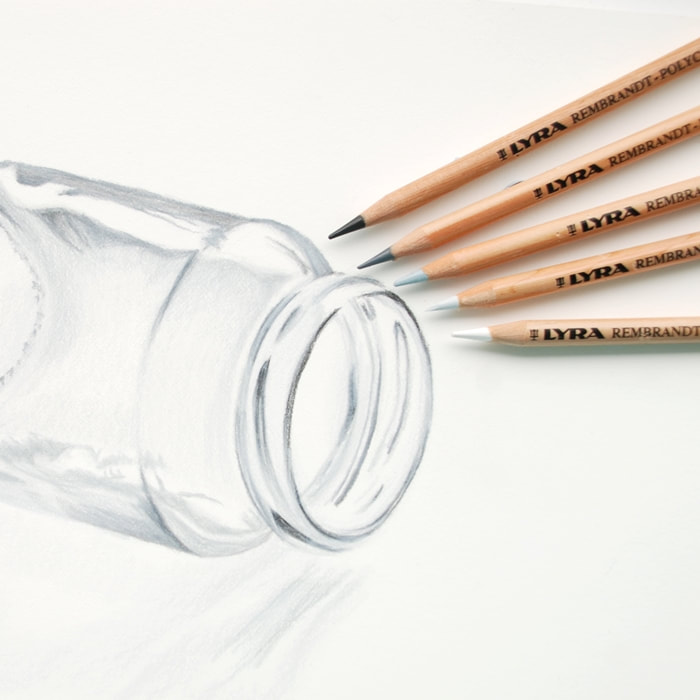 How to draw a glass jar using only 5 coloured pencils