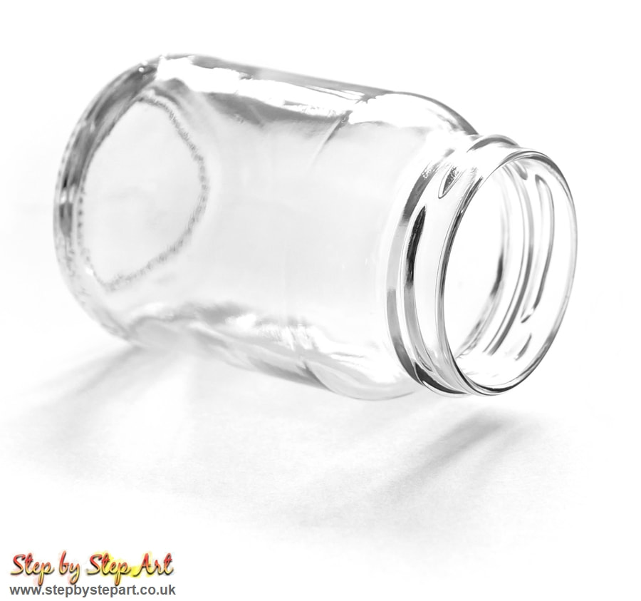 Clear glass jar photo
