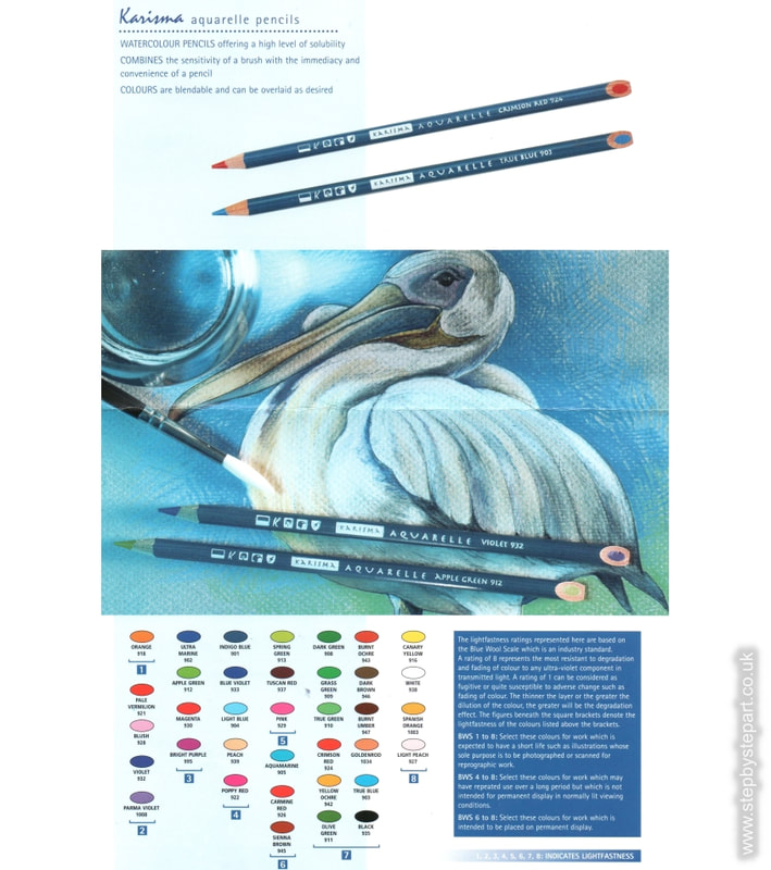 Sanford Berol 1999 Literature for the Karisma Aquarelle watersoluble pencils