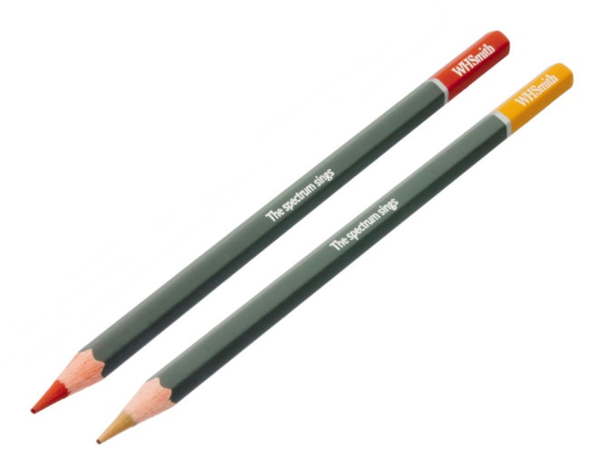 WH Smith colouring pencils red and yellow pencils
