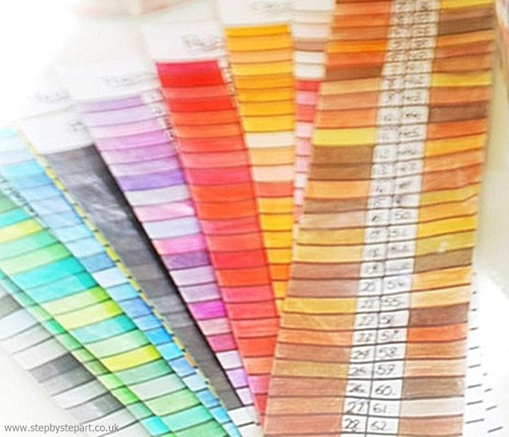 Home-made colour charts - organised via colour