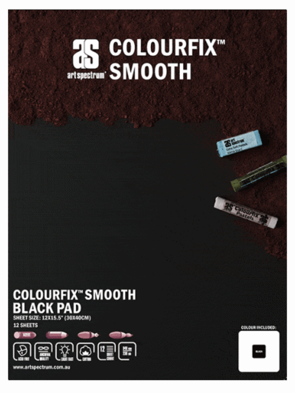 Art Spectrum Colourfix smooth paper pad in Black
