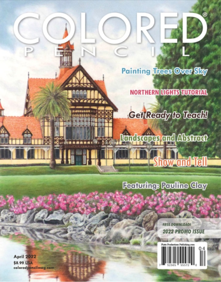 Front cover of Colored pencil magazine April 2022 edition