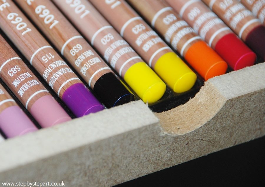 Caran d'Ache Luminance pencils stored in the KX Rack from Creations by Rod