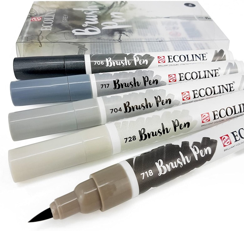 Talens Ecoline Brush Pen 10 set, Illustrator Colors 