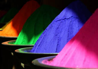 Photo of coloured pigments