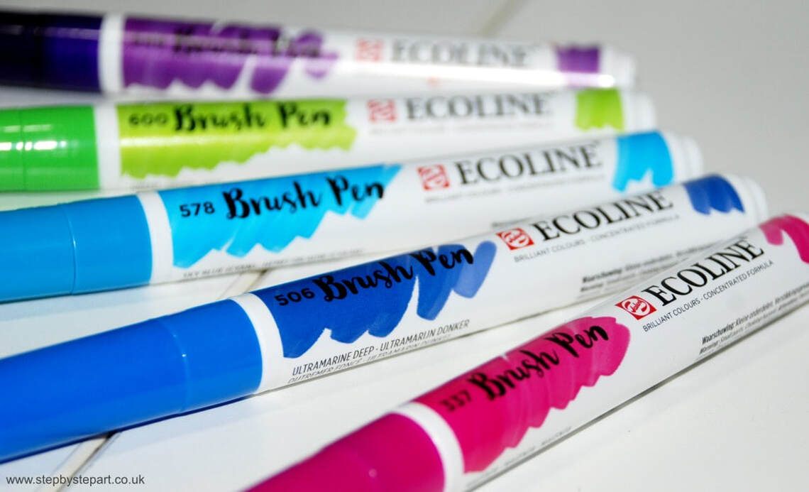 Set of 20 Royal Talens Ecoline Liquid Watercolour Drawing Painting Brush  Pens