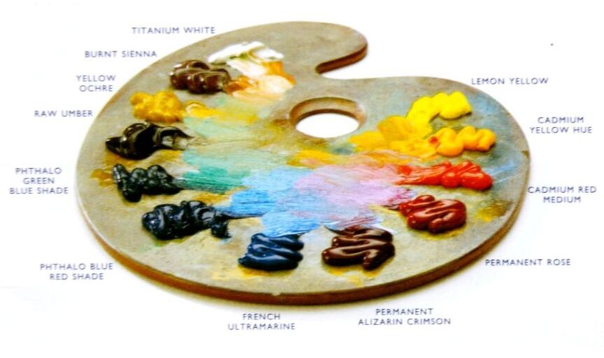 Basic Palette colours for Winsor & Newton Artisan water mixable oils