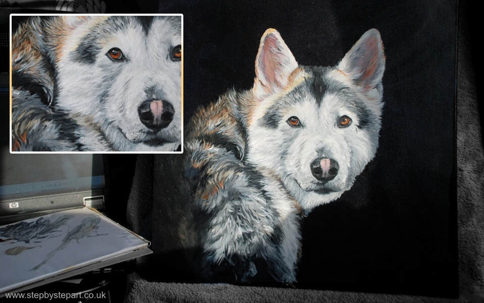 Northern Inuit dog painted using Winsor & Newton Artisan water-mixable oils
