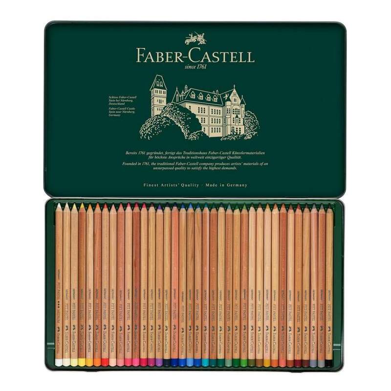 Tin of 36 colours - Faber Castell PITT pastel pencils