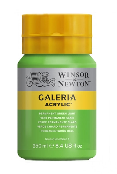 250ml of Galeria Acrylic paint in Permanent green Light