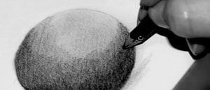 Drawing a ball in graphite pencils