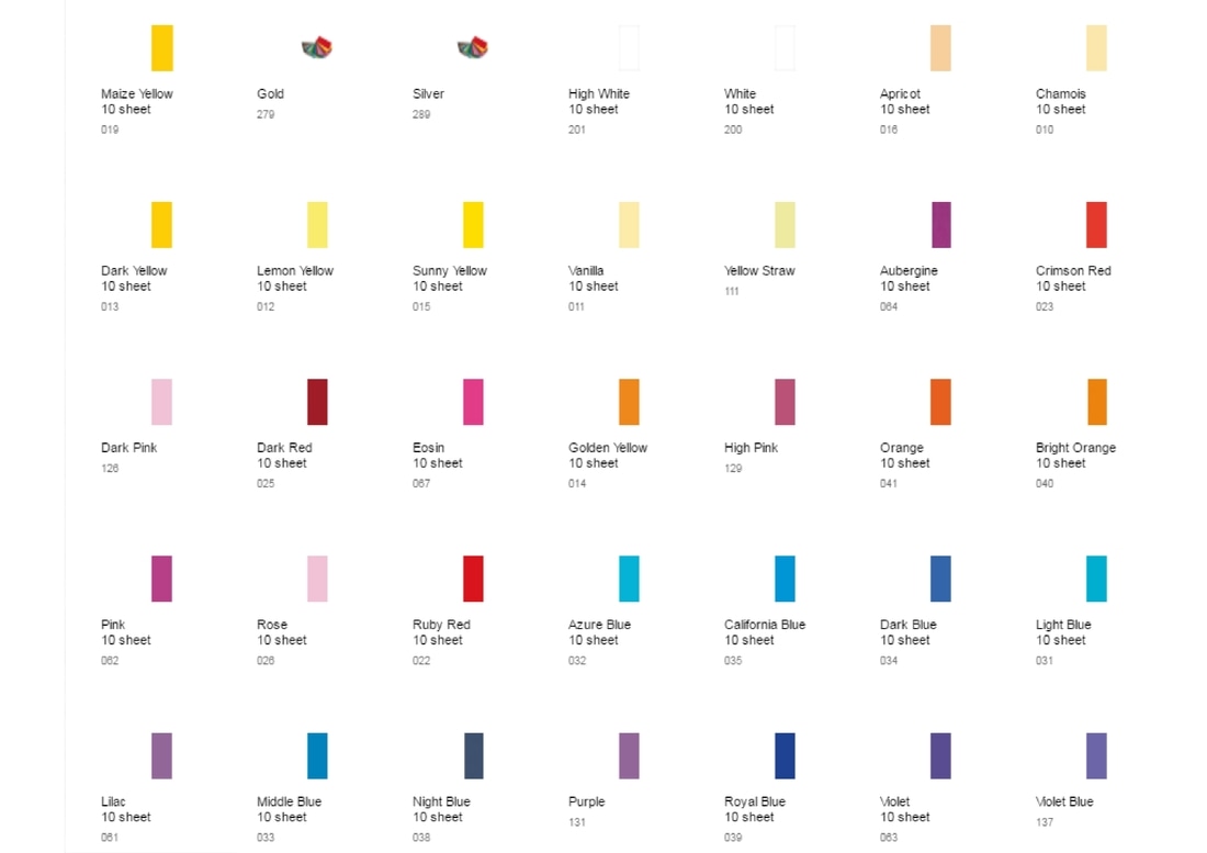 Ursus paper colour chart 1