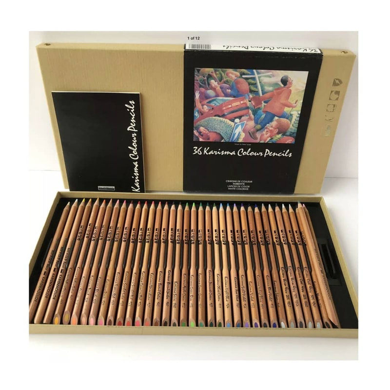 Berol Karismacolor Box of 36 Coloured pencils. Made in England, UK