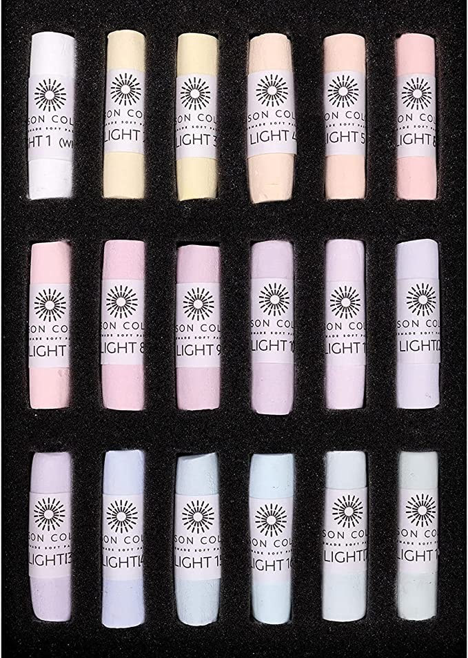 Unison pastels  'Light colours' set 18 pieces