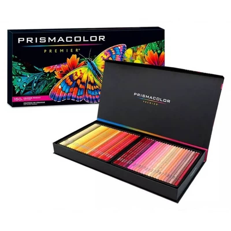 Prismacolor Premier Coloured pencils in a tin of 120 colours
