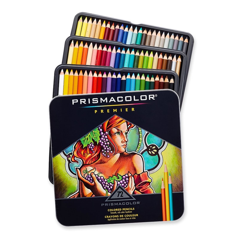 Prismacolor tin of 72 colours (old design)