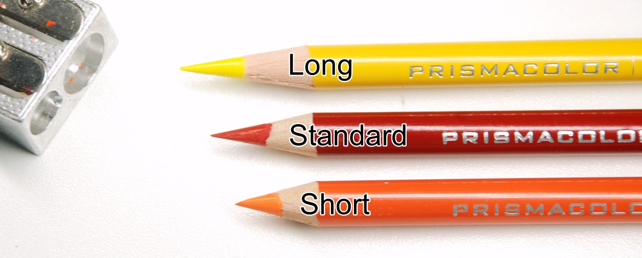 Prismacolor Premier coloured pencils - Red, Yellow and Orange - 3 sharpening lengths
