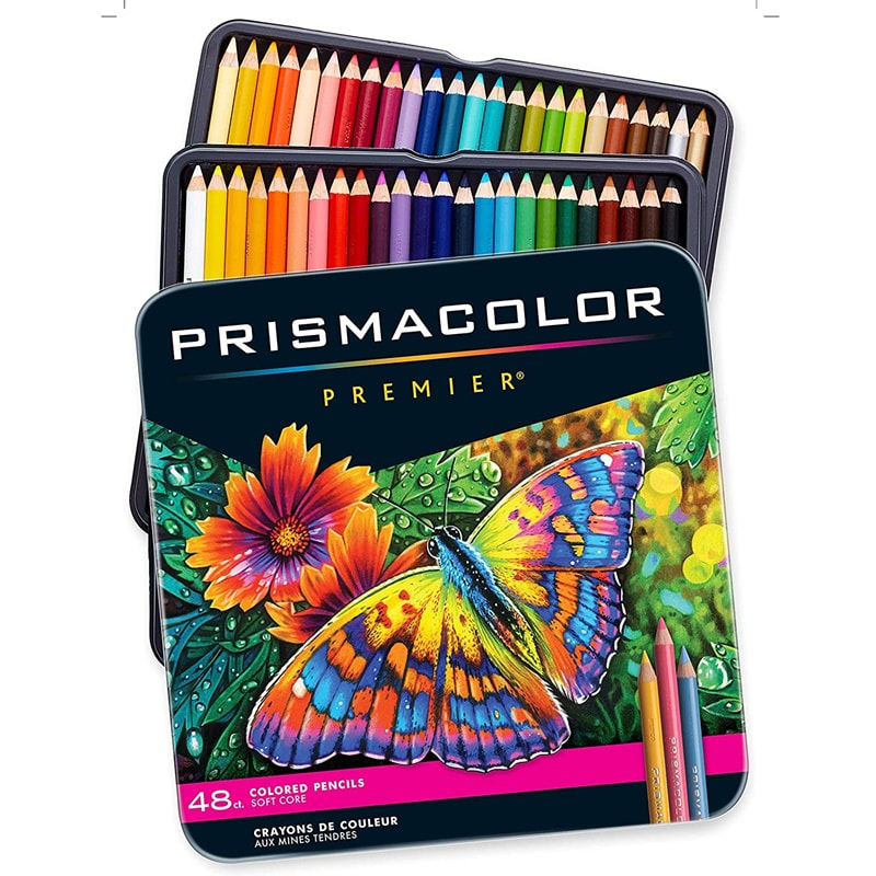 Prismacolor tin of 132 colours (Butterfly cover design)
