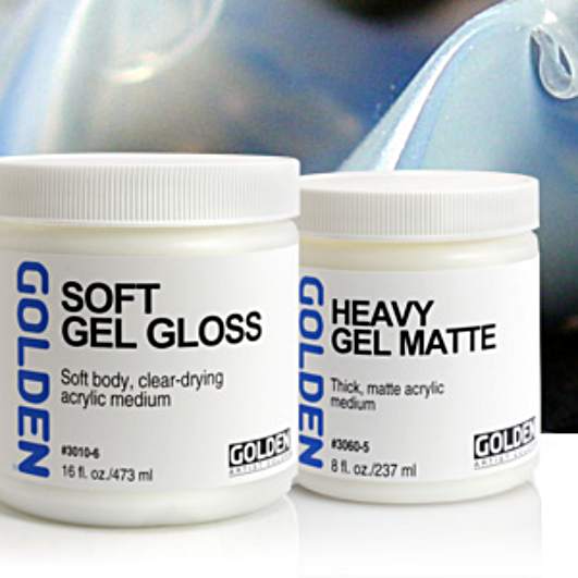 GOLDEN soft gel gloss and heavy gel matte mediums