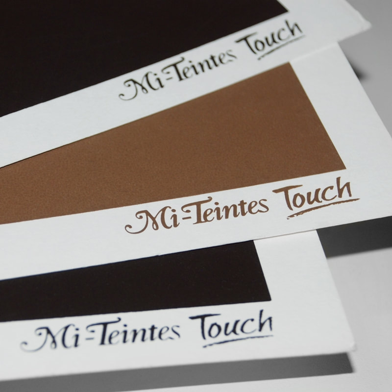 Black and Brown sheets of Canson Mi-Tientes 'Touch' paper