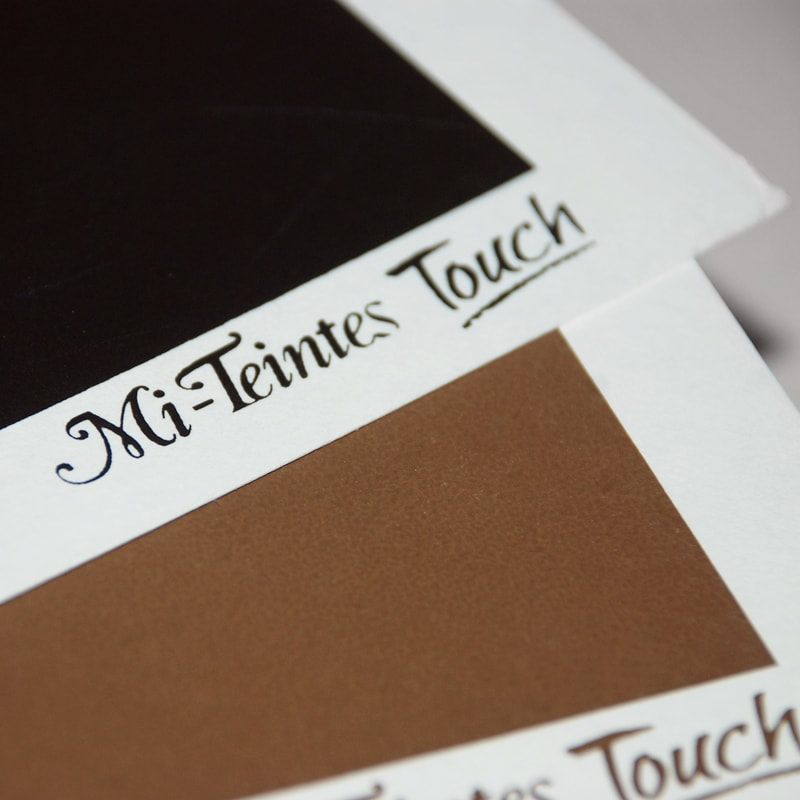 Canson Mi-tientes Touch abrasive paper in brown and black