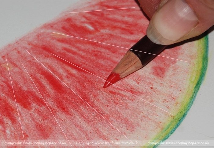 watermelon pencil drawing for a step by step art tutorial