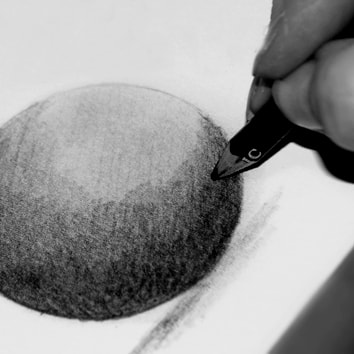 A ball drawn in Graphite pencils