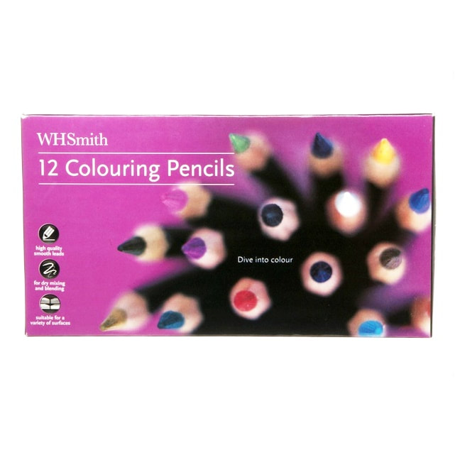 12 colouring pencils by WH Smith