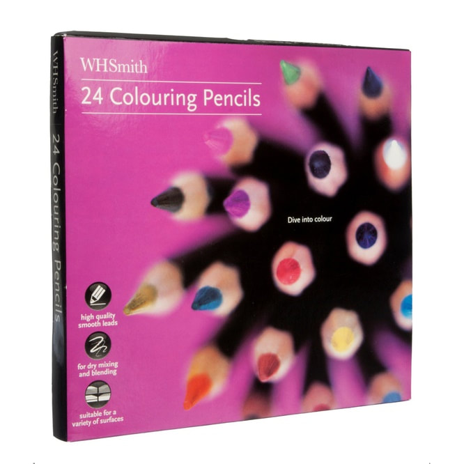 24 colouring pencils by WH Smith