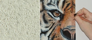 tiger being drawn on textured paper